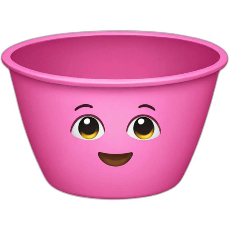 Pink bowl hat emoji