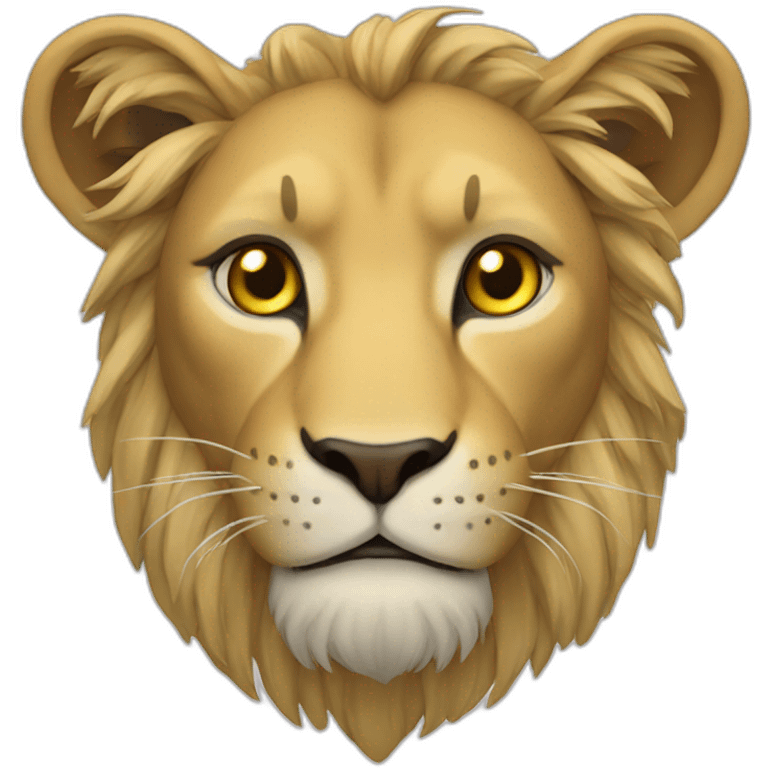 Chat sur lion emoji