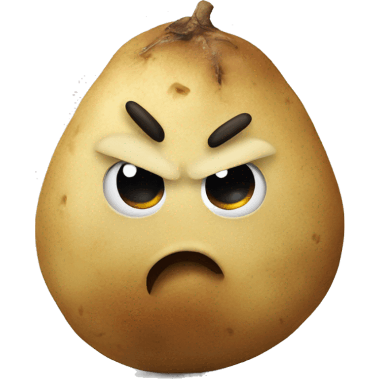 Angry potato emoji