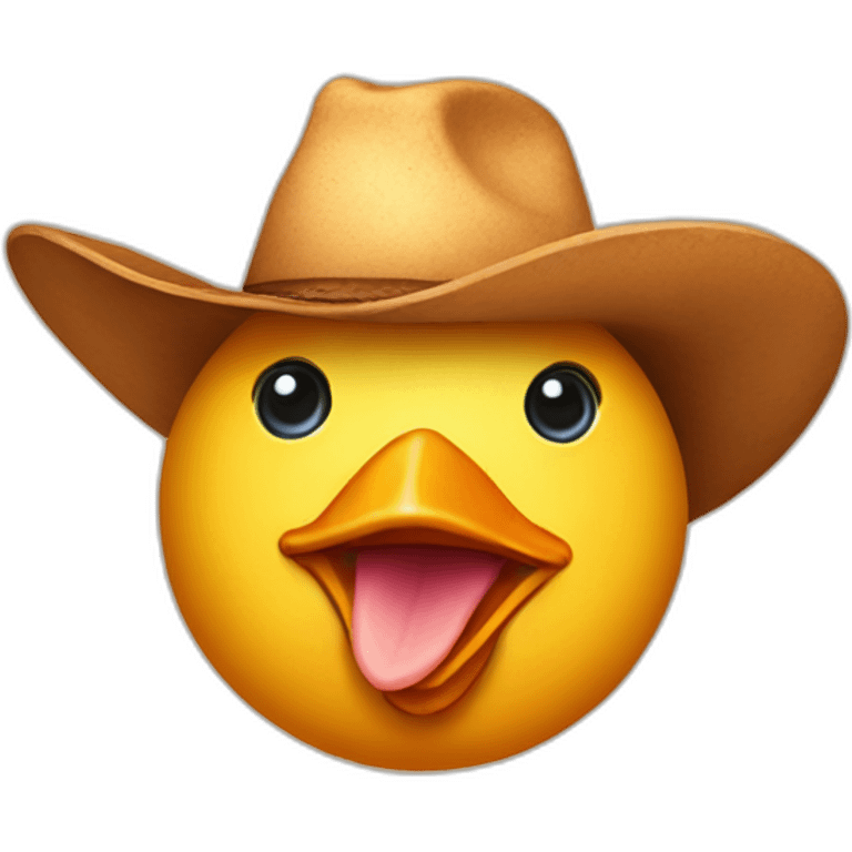 planet Venus with a cartoon cowboy hat and happy chicken face emoji