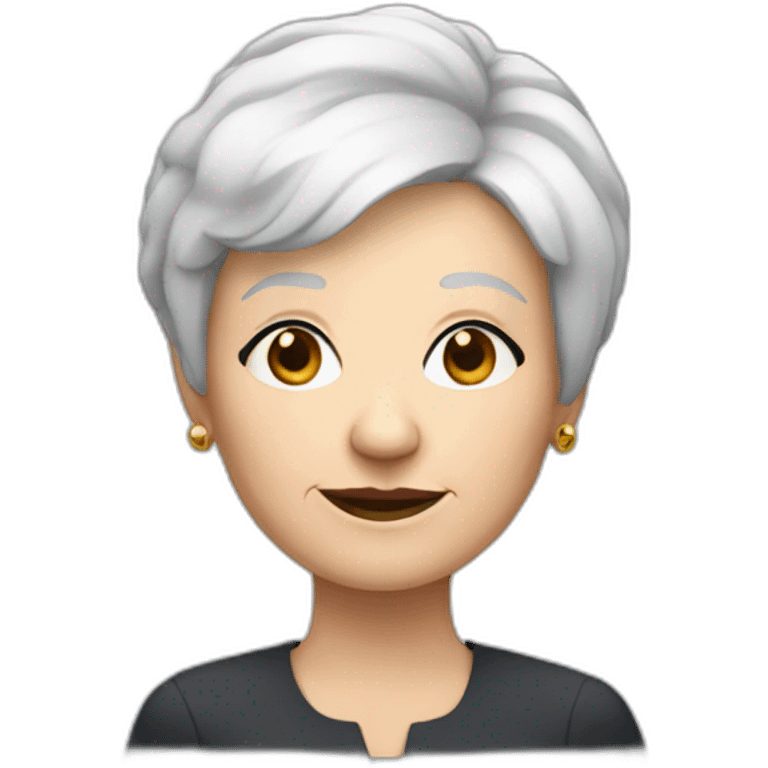 an old white woman with a black square haircut, with the body of a rat emoji