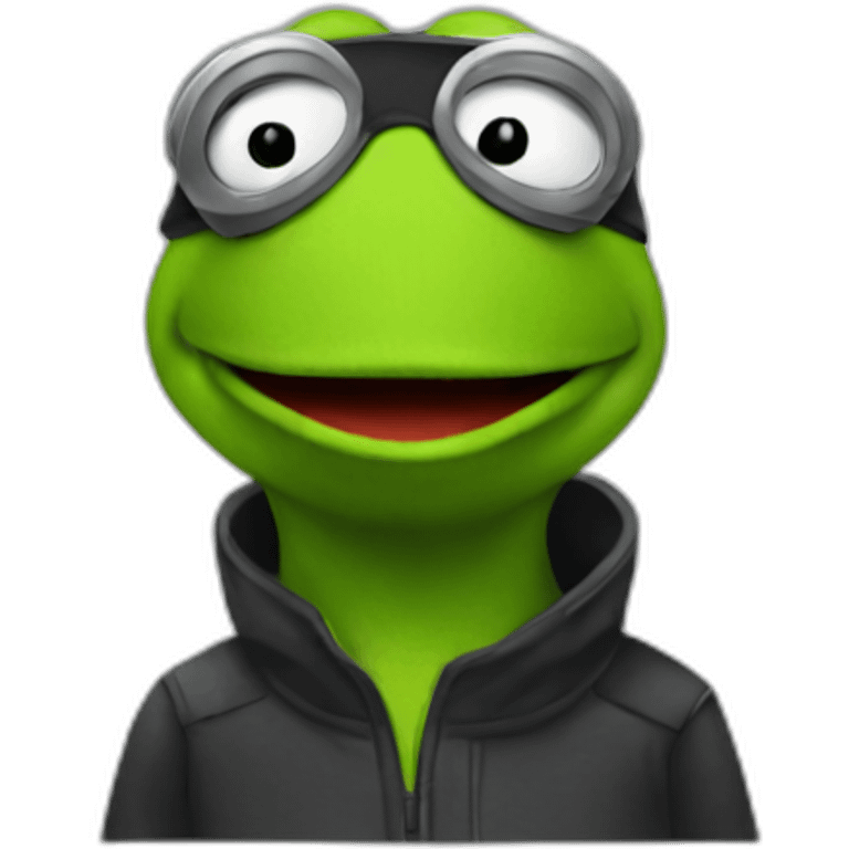 kermit with a mask emoji