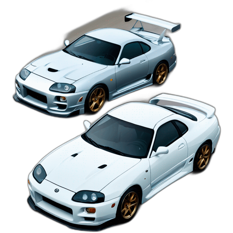 Toyota Supra et nissan r34 emoji