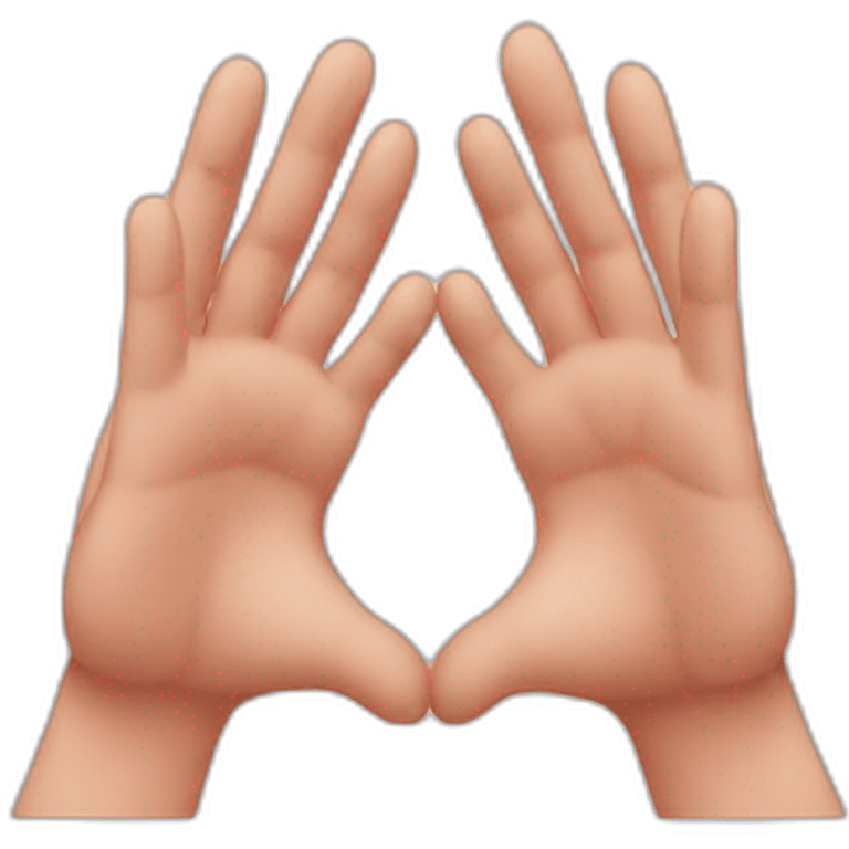 Hands shaped like heart emoji