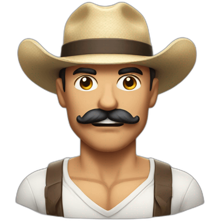 Muscle mustache expressive Cuban man emoji