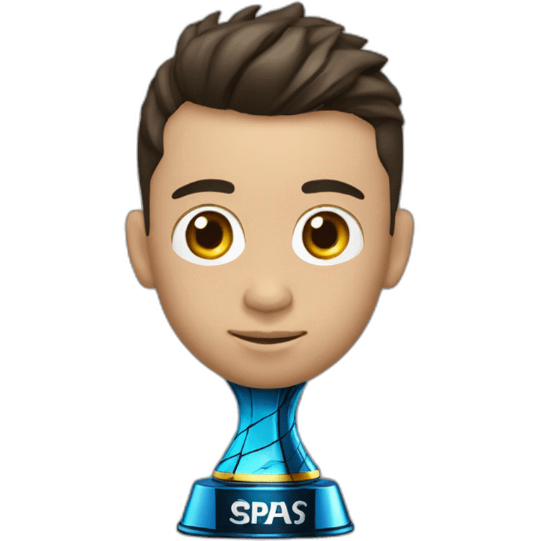 CR7 con la copa del mundo emoji