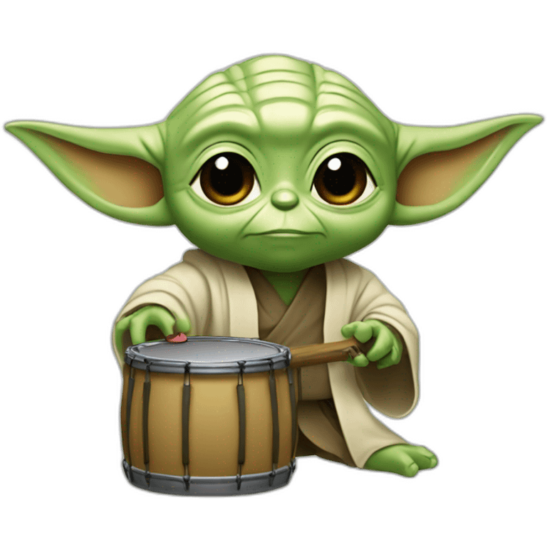 Yoda qui joue de la batterie emoji