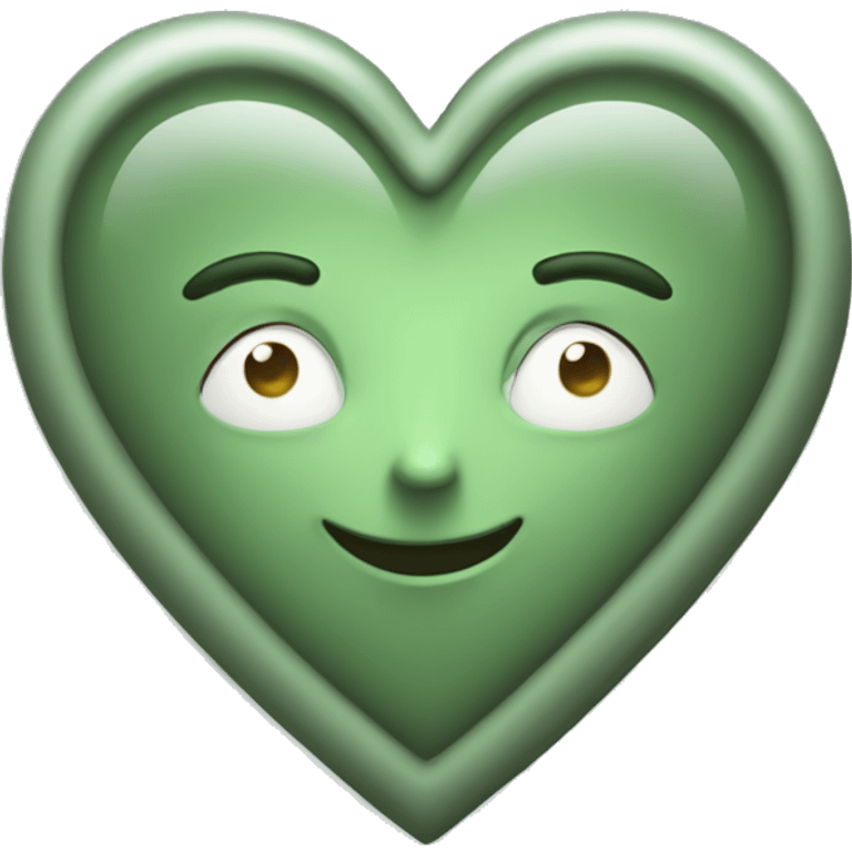 sage green heart emoji