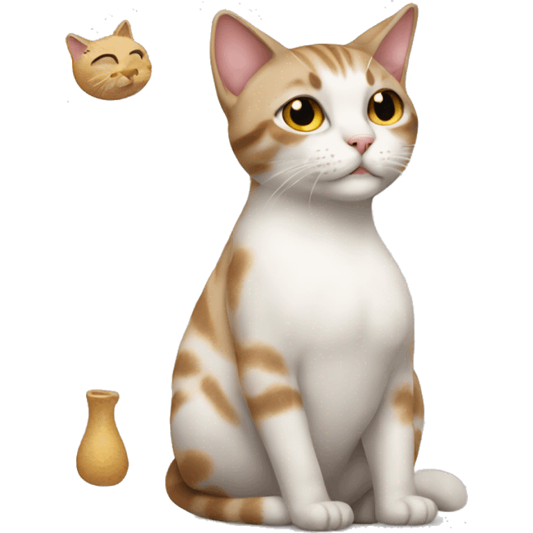 a cat doing human stuff emoji