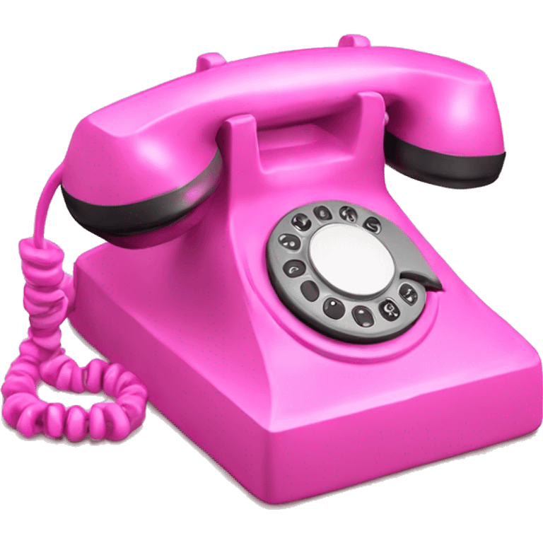 pink glamorous phone in 3D style emoji