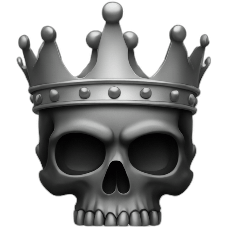 Skull king crown black emoji