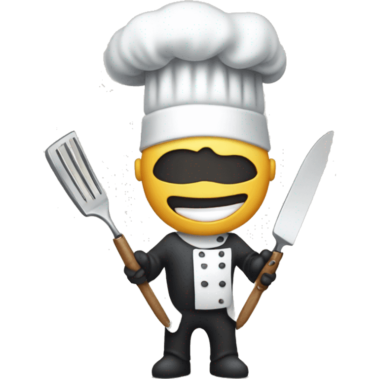 phantom chef with a knife and spatula  emoji