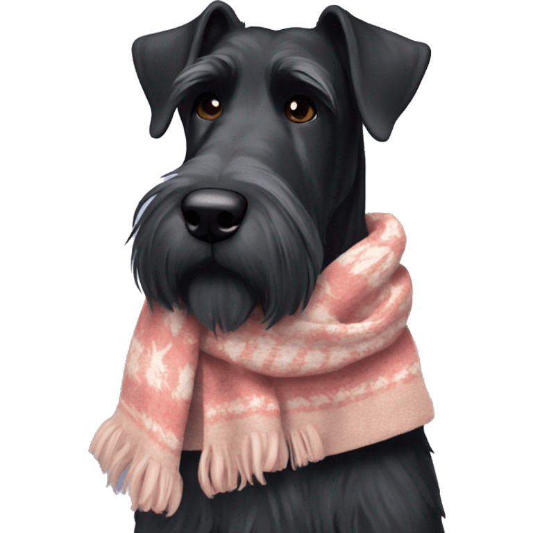 giant schnauzer in a scarf emoji