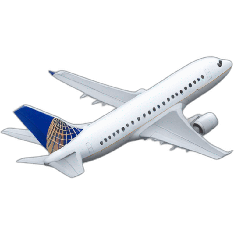 Plane with United airlines logo emoji