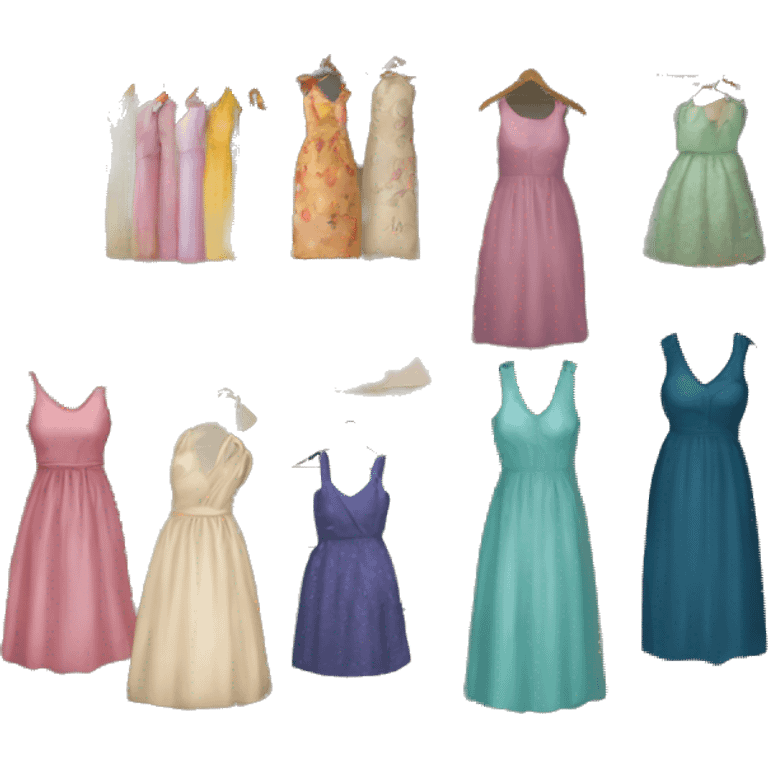 an opened wardrobe with dresses emoji