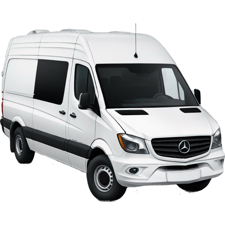 mercedes sprinter van white emoji