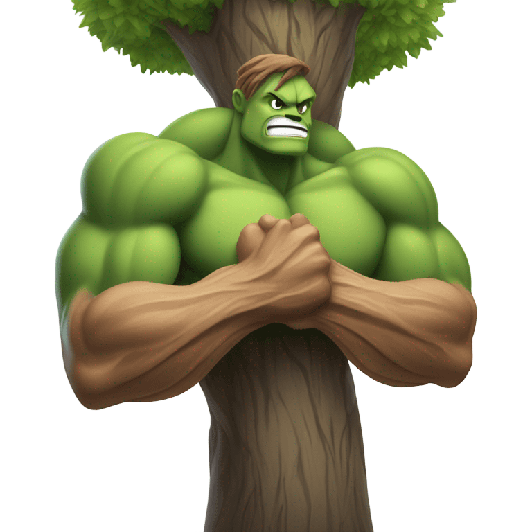 Tree with bodybuilder arms  emoji