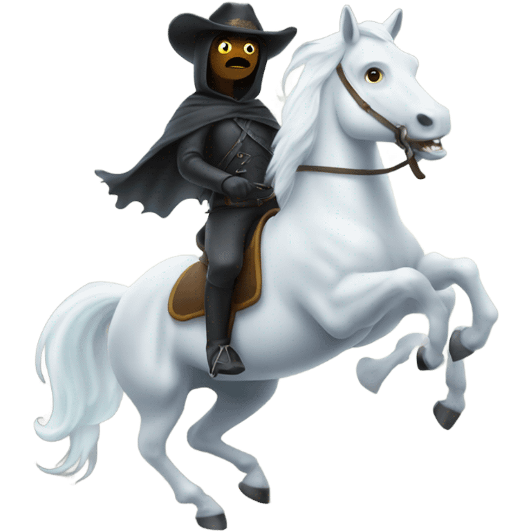 A ghost riding on a horse emoji