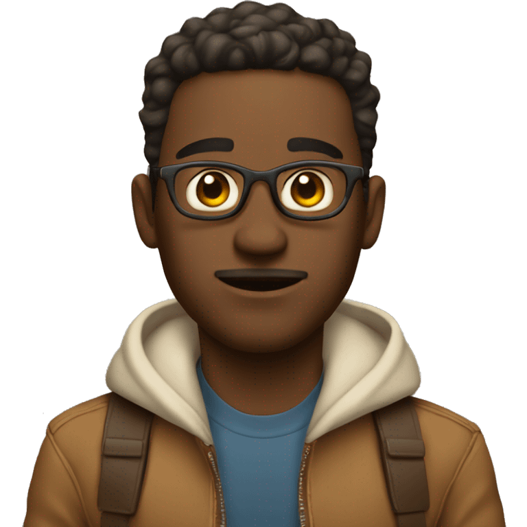 cool vibes slighlty Brown male emoji