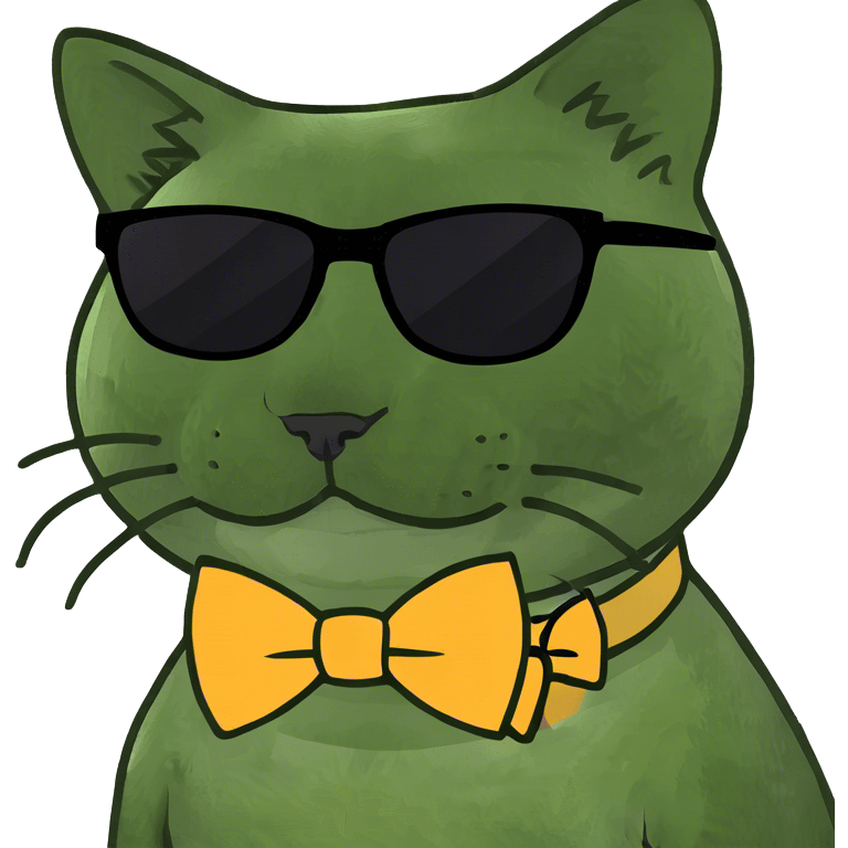 Cat with sunglasses emoji