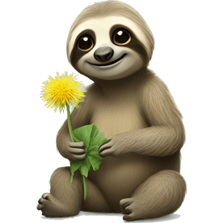 Sid the sloth eating dandelion emoji emoji