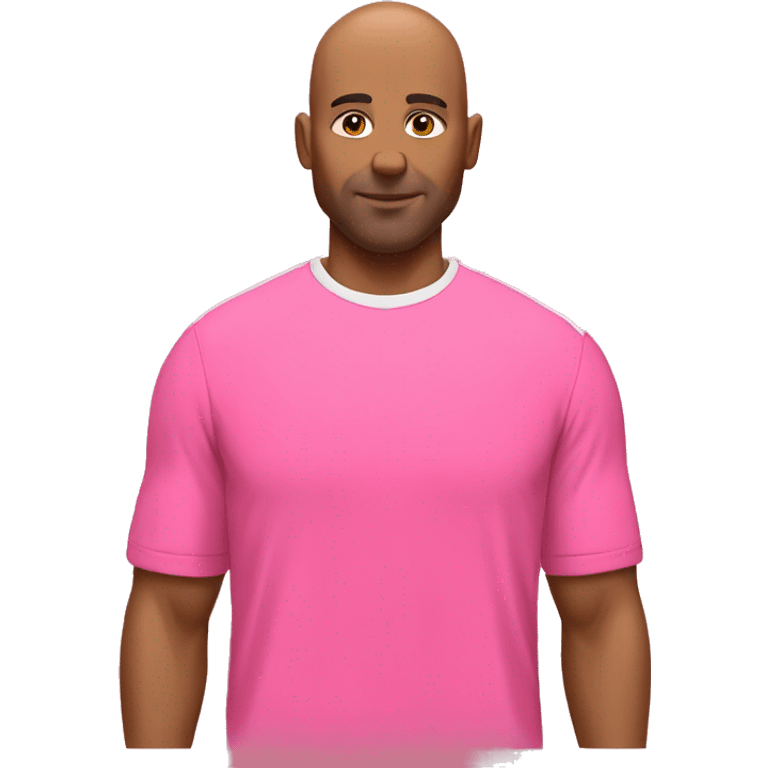 a bald agile coach from liban with pink tshirt emoji