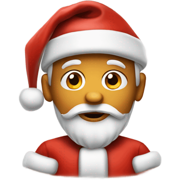 Bashful Santa emoji