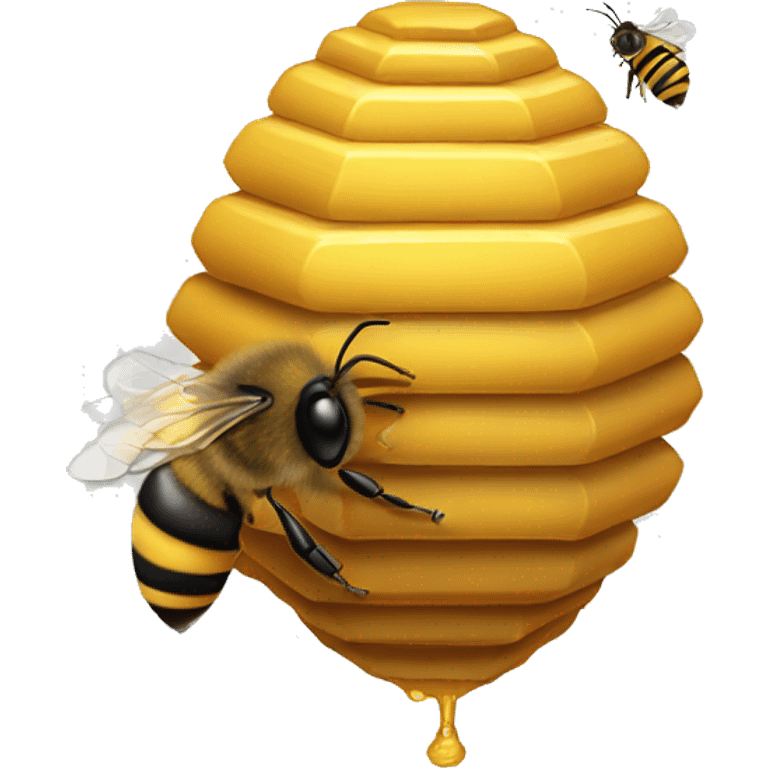 Beehive with technology emoji