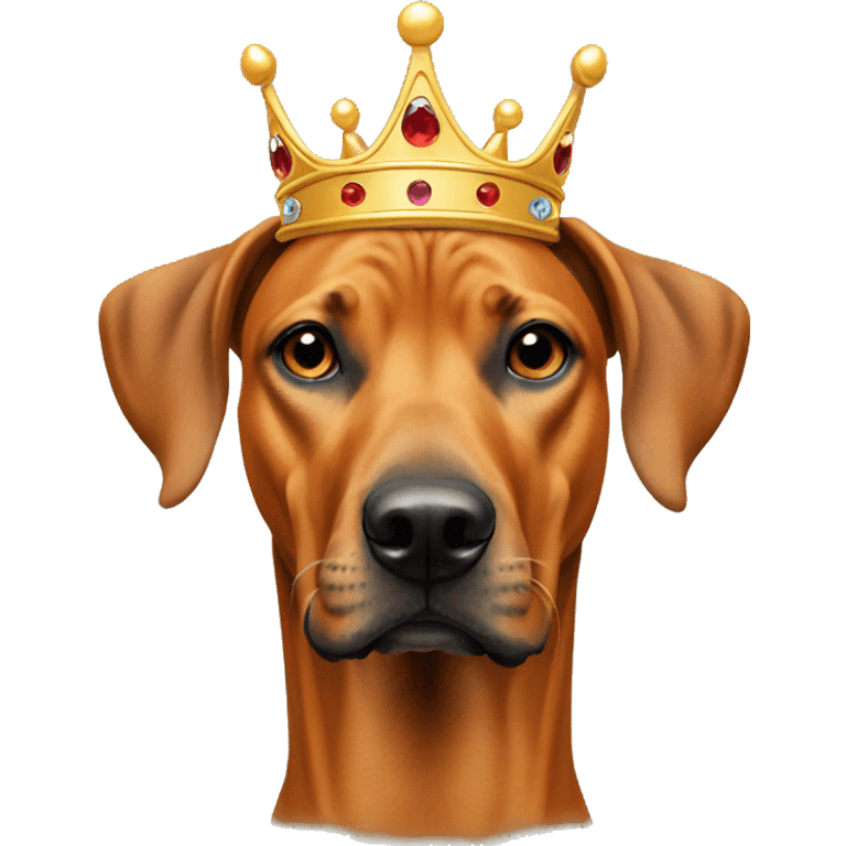   Rhodesian Ridgeback wearing crown emoji