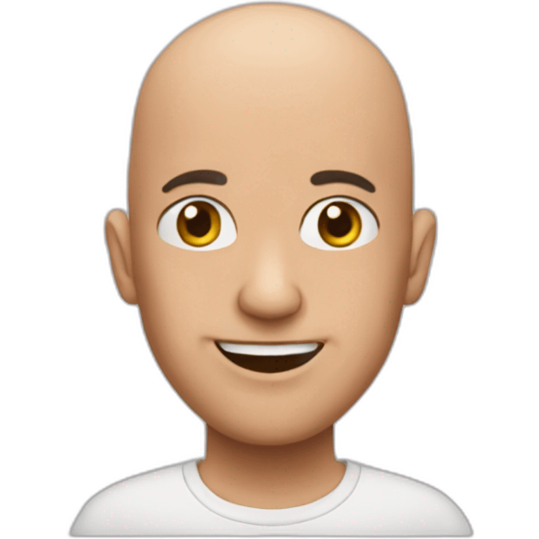 crazy bald emoji