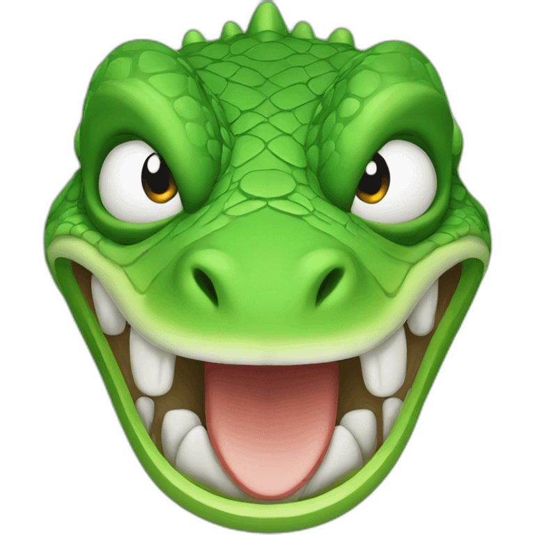 angry green lizard emoji