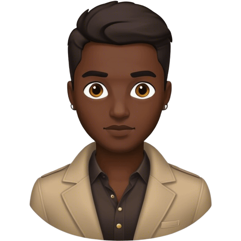 stylish dark-skinned male portrait emoji