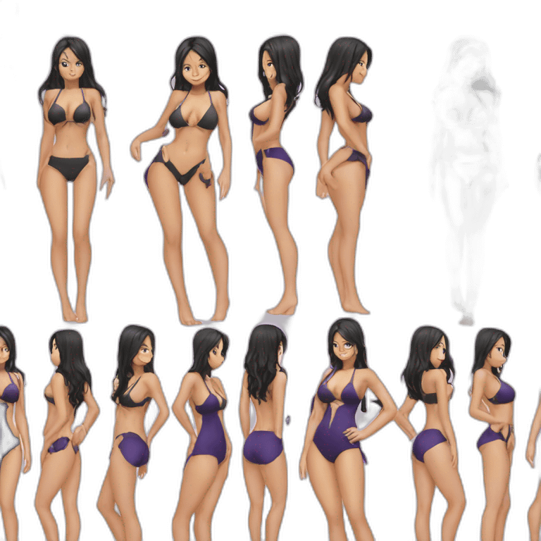 nico robin full body pawg small swimsuit back emoji