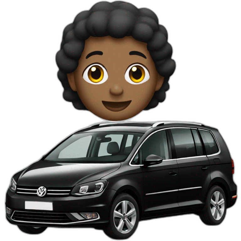 Black Volkswagen touran emoji