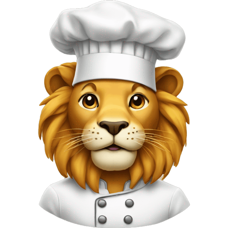 lion in a chef's hat emoji