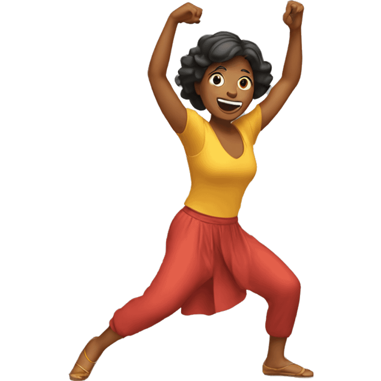 Woman dancing badly emoji