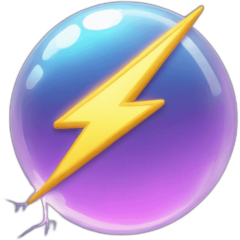 lightning bubble emoji