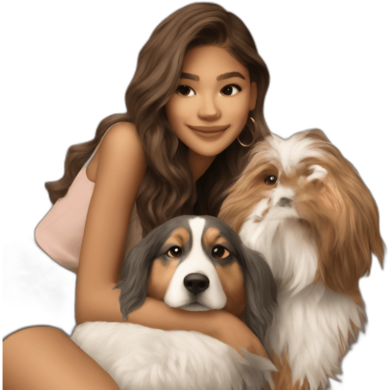 ZENDAYA WITH PETS emoji