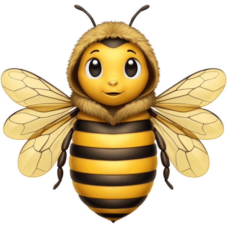 bee with a coat emoji