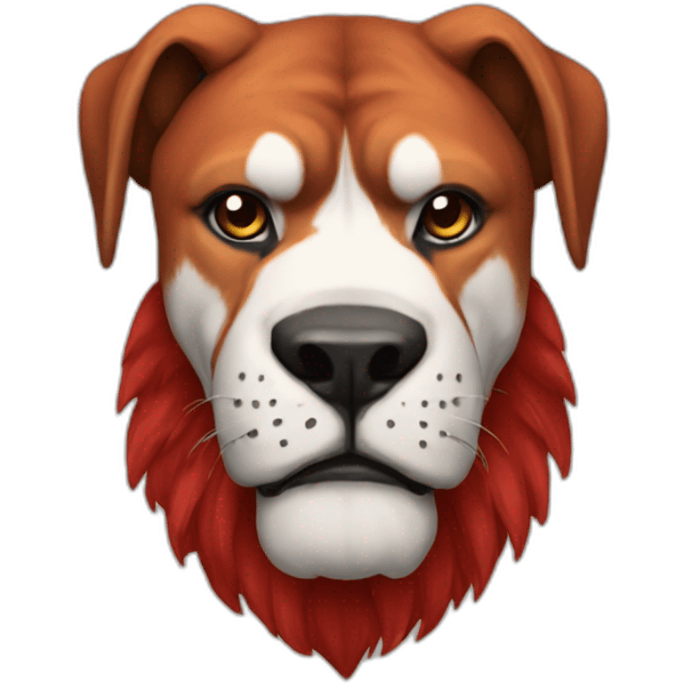 Red lion boxer emoji