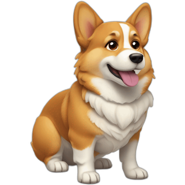 brave corgi emoji