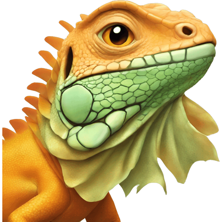 Orange iguana emoji