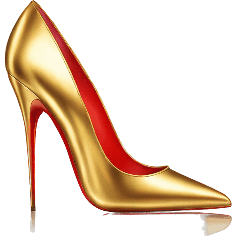 louboutin gold 10 cm stiletto emoji