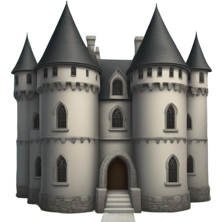 gothic castle in black emoji