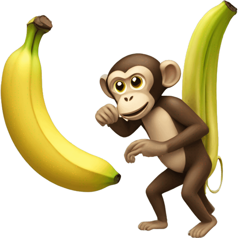 Banana and monkey  emoji