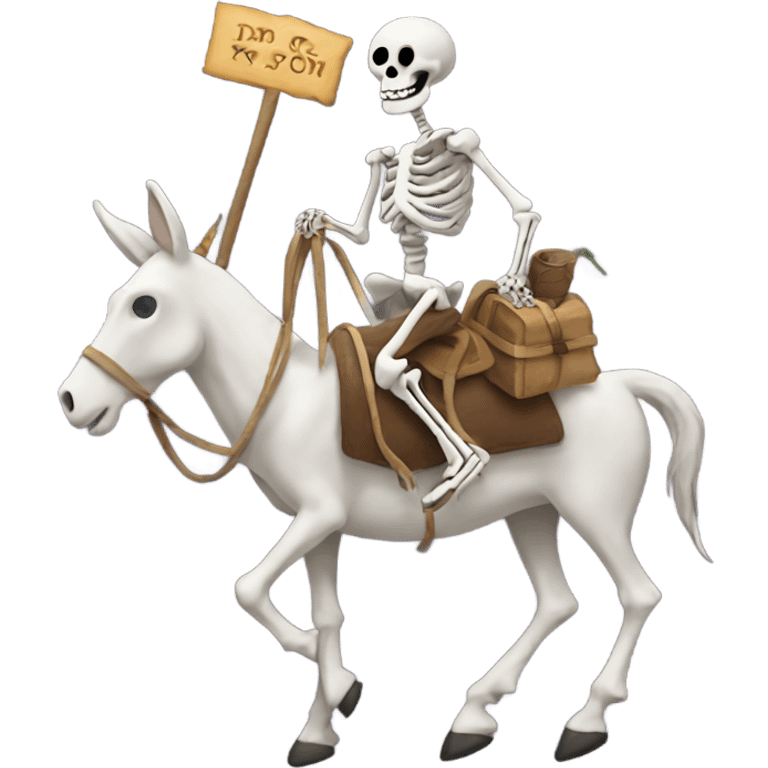 Skeleton riding donkey emoji