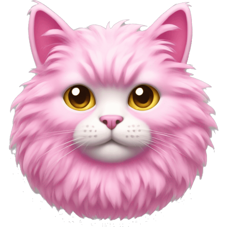 pink fluffy cat emoji