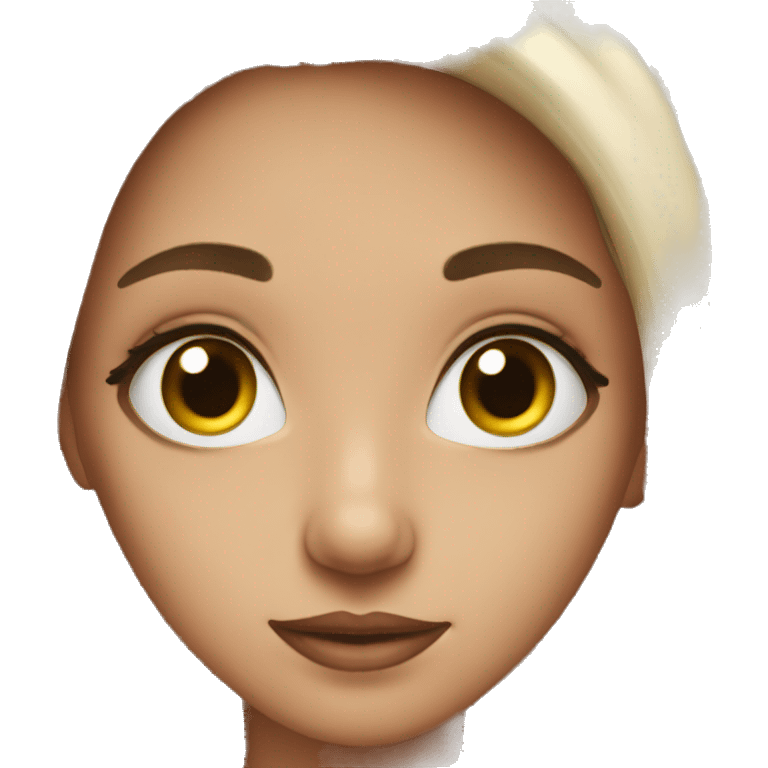 Girl with really long lashes emoji