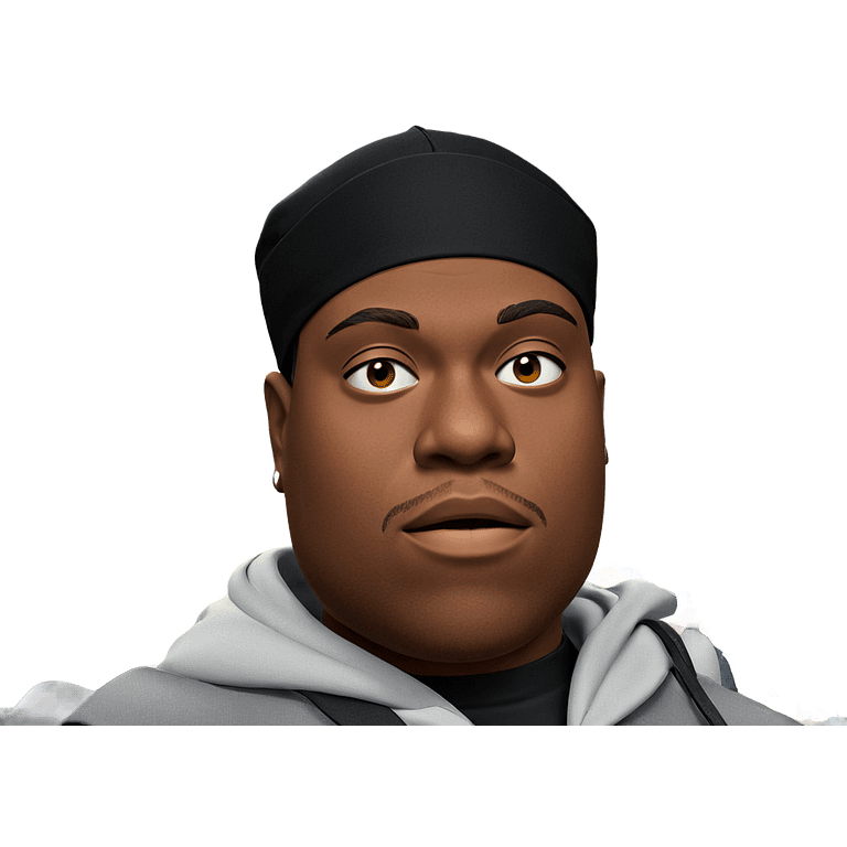 stylish dark-skinned man portrait emoji