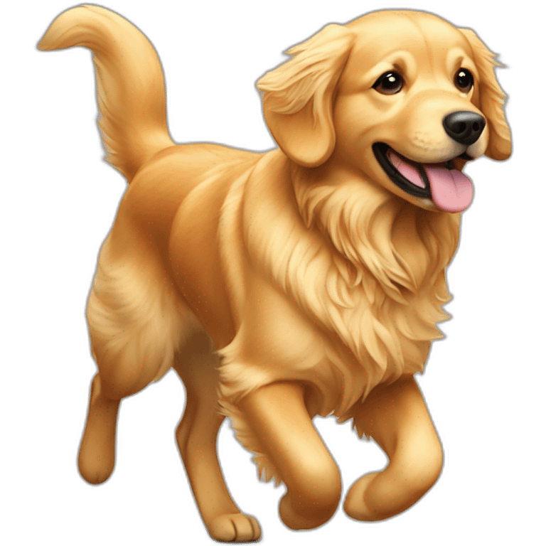 golden retriever walking emoji